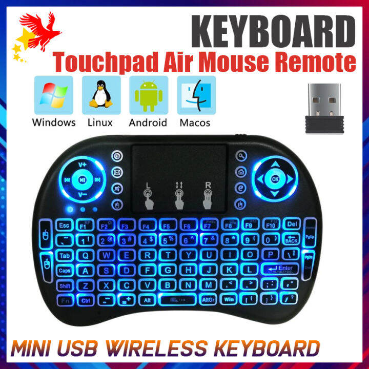 Mini Keyboard 2.4GHz Backlight Wireless Mini Keyboard with Touchpad Air