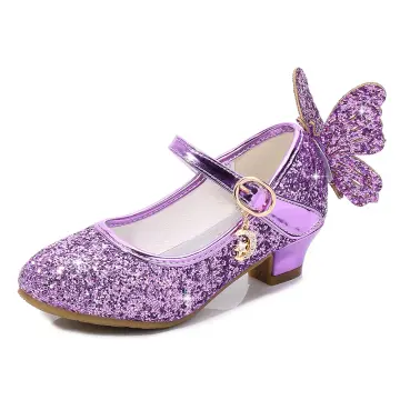 Children's sparkly 2025 heeled shoes