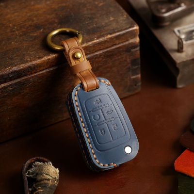 Leather Car Key Case Cover Fob Keychain Accessories for Chevy Chevrolet Cruze Malibu Cavalier for Buick Excelle GT Holder Shell