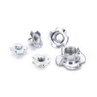 Jingg 10pcs M4/M5/M6/M8/M10สี่ PRONG Furniture T NUT แทรกสำหรับไม้สังกะสีชุบ,