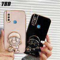 เคสโทรศัพท์ซูเปอร์มาริโอลายการ์ตูนพับเป็นขาตั้ง YBD เข้ากันได้กับ Vivo V15 Pro 1819เคสฝาหลัง TPU แบบนิ่ม