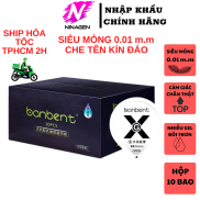 Bao cao su siêu mỏng 001 BANBENT nhiều gel bôi trơn hương vani Hộp 10 bcs