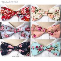 ☸✠☊ IHGSNMB Bowtie Fashion Floral Bow Tie Wedding Bowtie Cotton Ties for Men Pajaritas Cravat Business Bowties Female Male Necktie