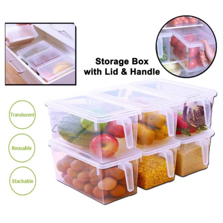 Malaysia Original Stock Fridge Food Storage Box Organizer With Lid ...