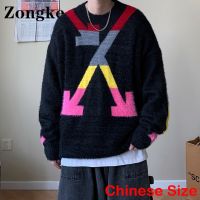 Zongke สเวตเตอร์ถักเสื้อผ้าผู้ชายเสื้อกันหนาวฤดูใบไม้ร่วงวินเทจสำหรับชุดผู้ชายฤดูหนาวเสื้อสวมหัว2XL ของมาใหม่2022ฤดูใบไม้ร่วง