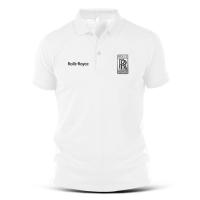 เสื้อยืดผู้ชาย Rolls Royce เสื้อโปโลคอปกรถสปอร์ต cotton printing_g8