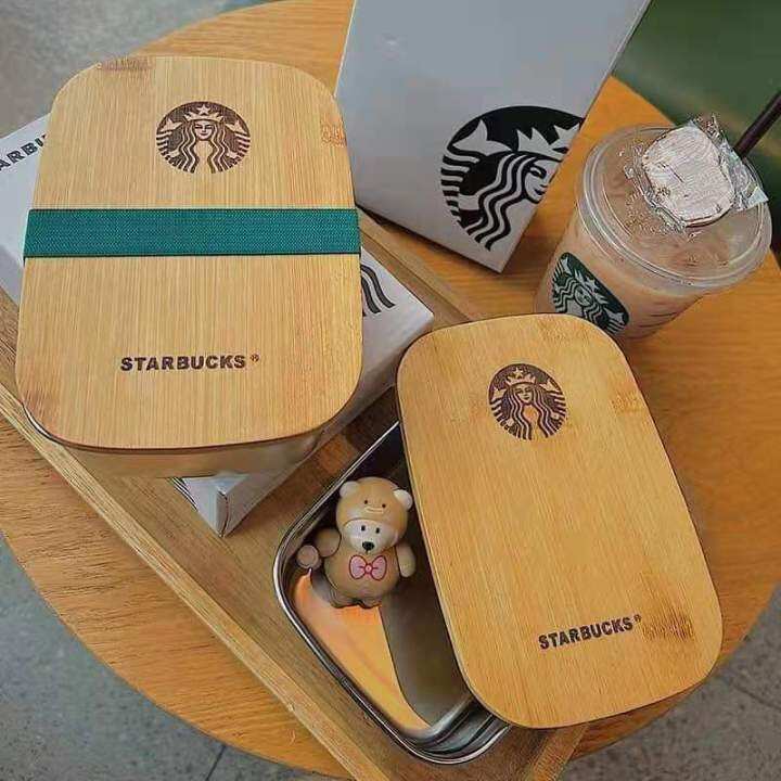 Starbucks Stainless Lunch Box Bamboo Cover Lazada PH