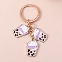 Cute Enamel Cartoon Animal Keychain Cat Key Rings Charms for Women Men Handbag Pendant Car Key Holder DIY Jewelry Gift