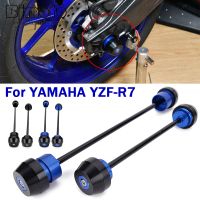 ✁ั๊สำหรับยามาฮ่า YZF R7 YZFR7 YZF-R7ส้อมเพลาด้านข้างด้านหน้ารถจักรยานยนต์ที่กันขอบล้อเลื่อนการชน2021 2022 2023