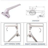 อะลูมิเนียมมือจับหน้าต่างหน้าต่างบานพับซ้าย/ขวา Pegang Tingkap Kiri Kanan (2ชิ้น)