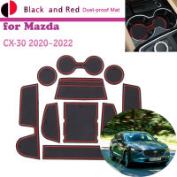 ยางประตู Groove Mat สำหรับ Mazda CX-30 CX30 CX 30 DM 2020 2021 2022 Cushion Gate Storage Slot Coaster Dust-Proof รถสติกเกอร์ Pad