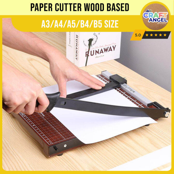 Officom Wood based Paper Cutter with Adjuster and Sliding Paper Size ...