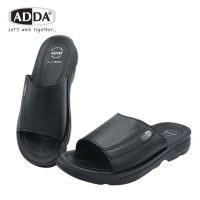 Adda รองเท้า PU 7C01-M1 สีดำ ผลิตจากวัสดุคุณภาพ ดีไซน์ทันสมัย สวมใส่สบาย รองเท้าแตะ ใส่ลำลองแบบสวม สีดำ, น้ำตาล ขนาด 39-45 ทนทาน