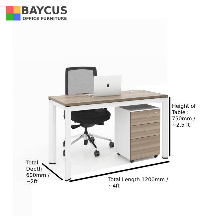 1.2m x 0.6m Computer Desk with sturdy metal frame Free Delivery and
