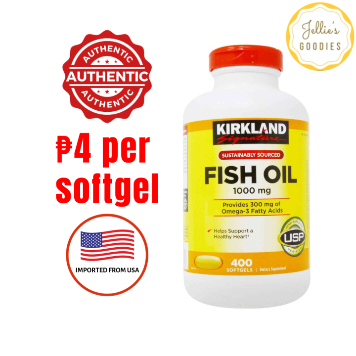 Kirkland Fish Oil 1000mg Omega 3 Fatty Acids Fish Oil Vitamins Softgel