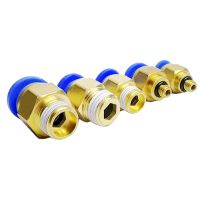 4-10PCS PC Series Pneumatic hose quick Release Fitting Connectors Thread BSPT 1/8 1/4 3/8 1/2 Male Straight One-Touch Fittings