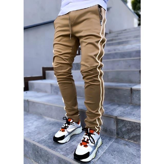 spring-and-autumn-cargo-pants-mens-fashion-brand-elastic-multi-bag-reflective-straight-leg-sports-fitness-casual-pants