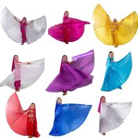 ❀ Children Angle Wings Belly Dance Wings Egyptian Belly Dancing Costume Isis Wings Dance Wear for Kids Girls (no stick) 10 colors