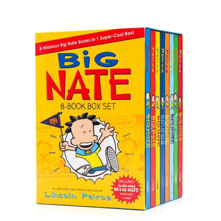 imported-english-original-genuine-big-nate-1-8-boxed-big-nate-8-book-box-set-our-class-has-a-troublemaker-comic-story-set-childrens-chapter-bridge-book-little-fart-child-diary-recommended-by-the-autho