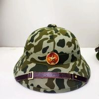 tomwang2012.VIETNAM WAR ARMY HAT NVA VIETCONG VC PITH HELMET JUNGLE CAMOUFLAGE MILITARY CAP MARPAT AND RED STAR BADGE