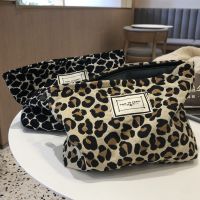 【cw】Womens Leopard Cosmetic Makeup Bag Large Canvas Men Travel Toiletry Bags Cosmetics Insert Organizer Pouch Handbag Beauty Case ！