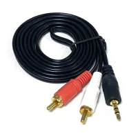 สินค้าขายดี!!!! ถูกที่สุด! สาย 2RCA-1TR Stereo หัวทอง ยาว 1.5 เมตร แพ็คถุงละ 1 เส้น สาย 1 ออก 2 , สาย AV 3.5 mm to 2RCA ของใช้ในบ้าน เครื่องใช้ในบ้าน เครื่องใช้ไฟฟ้า ตกแต่งบ้าน . บ้าน ห้อง ห้องครัว ห้องน้ำ ห้องรับแขก