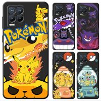 {Taoyitao เคส} เคสโทรศัพท์คลุม Pokemon Gengar สุดหรูสำหรับ Oppo A54 F19 A93 A53 A9 Reno8 A52 A16 A15 Reno7 A5 A15s นุ่มสีดำ A92