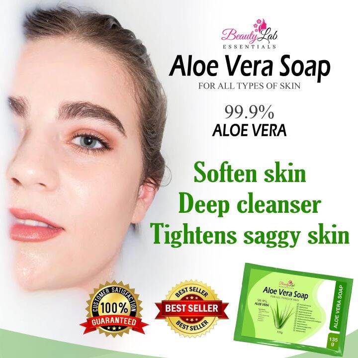 Beauty Lab Essentials Aloe Vera Soap with Aloe Vera Extract, VCO