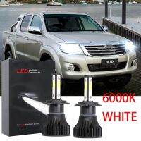 ชุดหลอดไฟหน้าฮาโลเจน LED 6000K แบบเปลี่ยน สําหรับ Toyota Hilux Kun25 2004-2015 2005 2006 2007 2008 2009