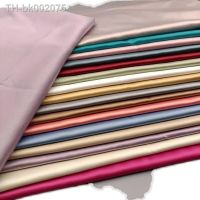 卐♙ High Density Matte Satin Fabric By The Meter for Clothes Dresses Hanfu Diy Sewing Background Cloth Smooth Soft White Black Blue