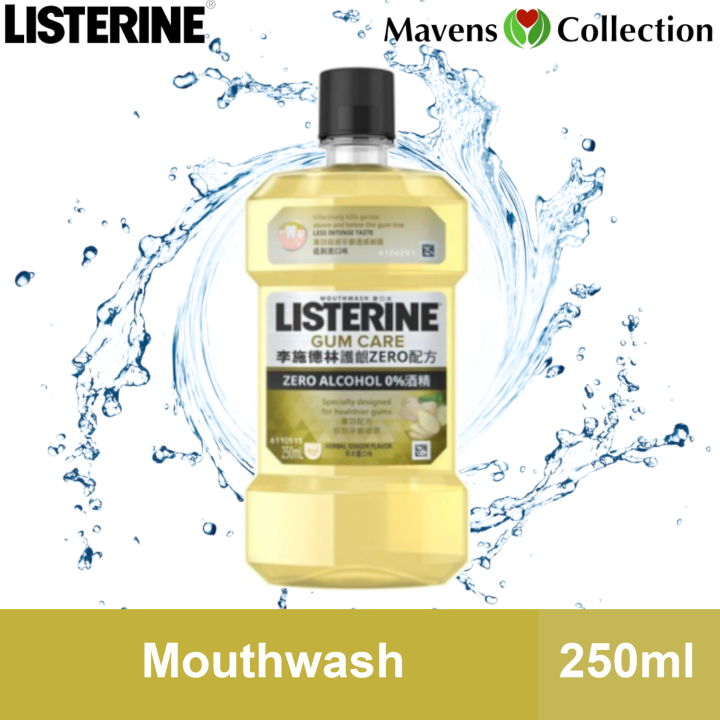 LISTERINE Gum Care Zero Alcohol Mouthwash 250ml by MAVENS COLLECTION