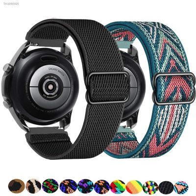 ℗☁▩ 20mm/22mm Strap For Samsung Galaxy watch 6/5/4/Classic/3/Active 2/46mm/Gear S3 Adjustable Nylon bracelet Huawei GT/2/3/Pro band