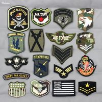 Tactical Troops Army Patches for Clothes Stickers Embroidered Iron On Military Badges Air Force DIY Decorative Applique Haberdashery