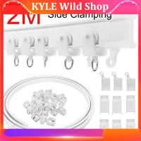 KYLE Wild Shop Curtain Track Side Clamping Rail Flexible Ceiling Mounted For Straight Sliding Windows Balcony Home Decor Accessories