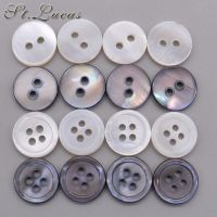 30pcs/lot 12mm white grey Natural Shell Sewing Buttons Color Mother of Pearl MOP Round Shell Button garment Sew Accessories DIY Haberdashery