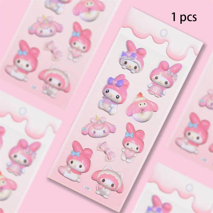 ace-one-wexia-โมเดล-sanrio-bubble-paste-goo-card-goo-แผ่นสติกเกอร์การ์ตูนทำรายงานด้วยมือ-diy-วัสดุบัตรบรรจุภัณฑ์อิสระ