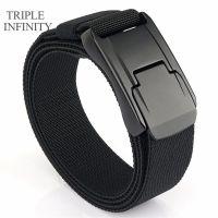 Elastic Jeans Belt For Men Metal Buckle Training Working Tactical Belt Comfortable High Quality Male Belt Waistband Mens Gift Belts