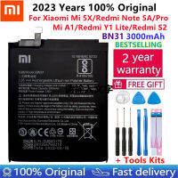 (มีในสต็อก) 100 Original 3080MAh แบตเตอรี่ BN31พร้อมเซ็นเซอร์อุณหภูมิสำหรับ Xiaomi Mi 5X Mi5X  Redmi Note 5A 5A Pro แบตเตอรี่ศัพท์มือถือ **