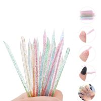 50Pcs Reusable Double-head Crystal Cuticle Pusher Cuticle Removal Tool Nails Pedicure Care Drill Stick Manicures Tools Lashes