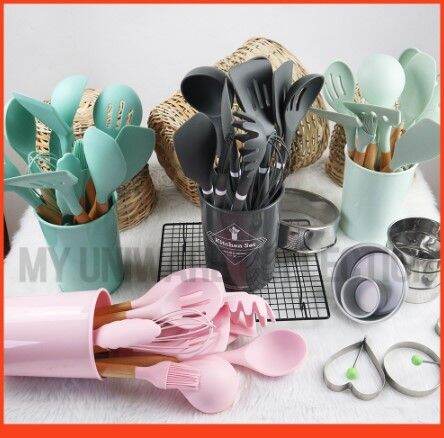 Heat Resistant Silicone Kitchenware Cooking Utensils Set Kitchen