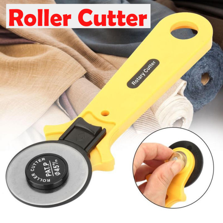 Rotary cutter with 45 mm circular blade. Rolling Knife for fabrics and paper