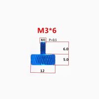 1Pcs-10Pcs M3x6mm/8mm /10mm Colourful Aluminum Alloy Flat Head Knurled Hand Thumb Screw Anodised For Computer Case Nails Screws  Fasteners