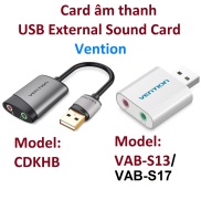 USB ra 2 cổng 3.5 Card âm thanh USB âm thanh Vention VAB-S13 CDKHB 15cm