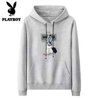 Playboy เสื้อกันหนาวมีฮู้ดชุดเสื้อยืดแขนยาวผู้ชายฤดูใบไม้ผลิและฤดูใบไม้ร่วงเทรนด์ใหม่ Ins เสื้อกันหนาวTH