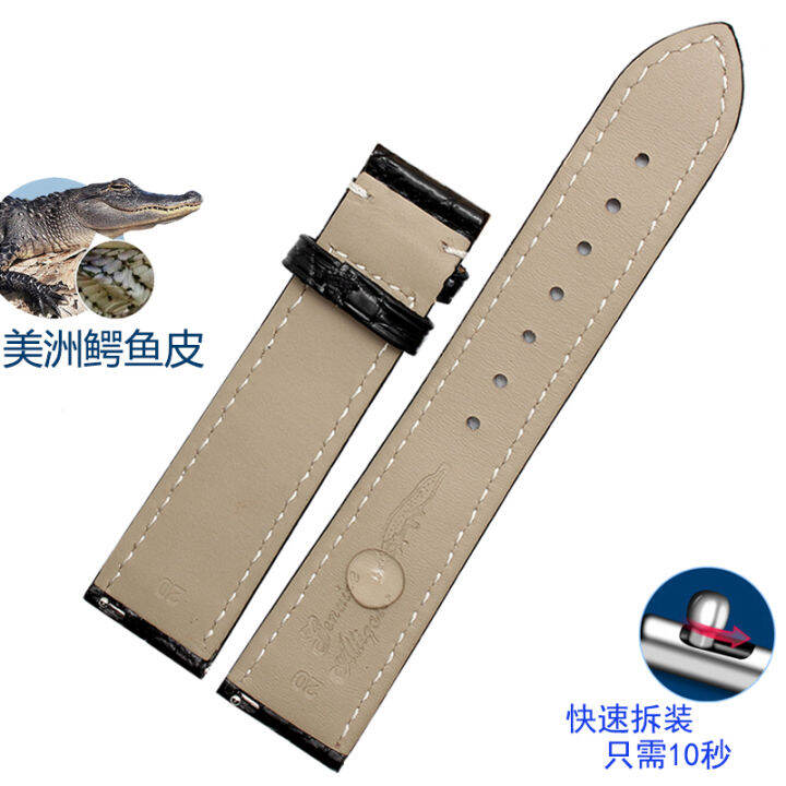 crocodile-alligator-skin-genuine-leather-watchband-belt-watch-strap-celets-for-24mmquick-installation