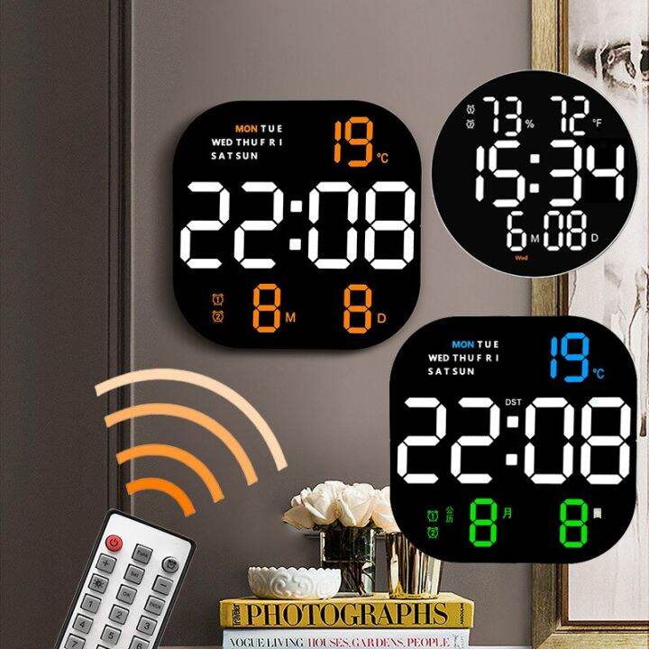 Digital Wall Clock Large Display 10” Large Clock with Remote Control 10