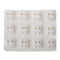 【CC】 12 Pairs Ear Piercing Gun Earring Disposable Set Hypoallergenic Stud Jewelry