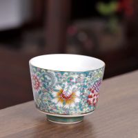 Doucai tea cup high-end personal dedicated kung fu master cup single cup household ceramic tea set drinking tea cup single