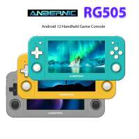 Anbernic RG505 4.95นิ้วหน้าจอสัมผัส Android12มือถือวิดีโอเกมคอนโซล Unisoc เสือ T618 RAM4G ROM128G EMMC 5.1 2.4กรัม5กรัม Wifi.