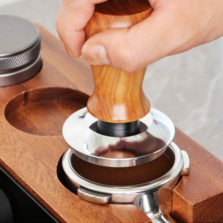 58mm-coffee-tamper-espresso-tamper-wooden-handle-barista-maker-grinder-handmade-coffee-powder-hammer-tamper-ripple-base